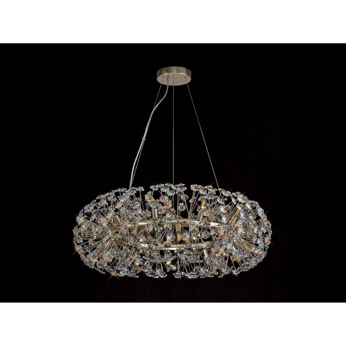 Nelson Lighting NL73989 Brussels Pendant 20 Light French Gold/Crystal