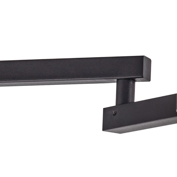 Nelson Lighting NL78019 Burlon Adjustable Swing Arm Wall Lamp / Reader LED Sand Black