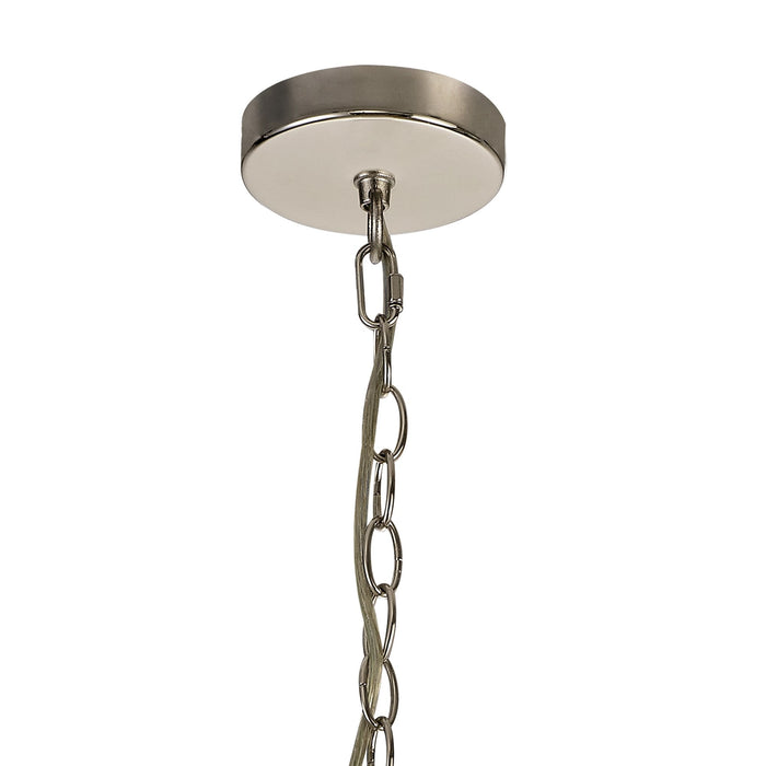 Nelson Lighting NL81389 Char Large Round Pendant 3 Light Polished Nickel