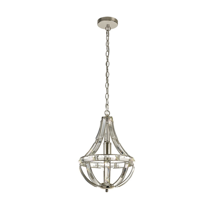 Nelson Lighting NL81399 Char Teardrop Pendant 1 Light Polished Nickel