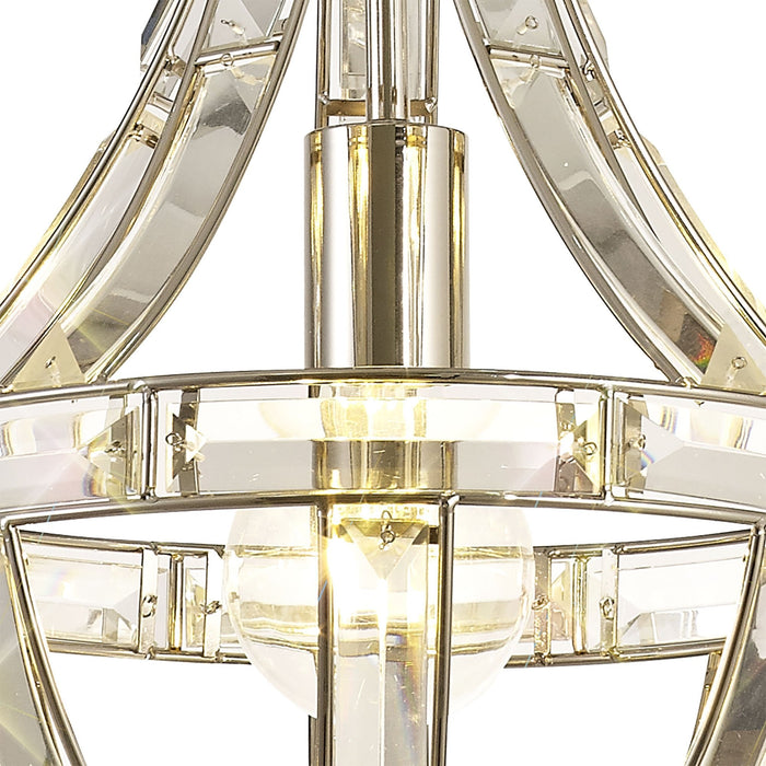 Nelson Lighting NL81399 Char Teardrop Pendant 1 Light Polished Nickel