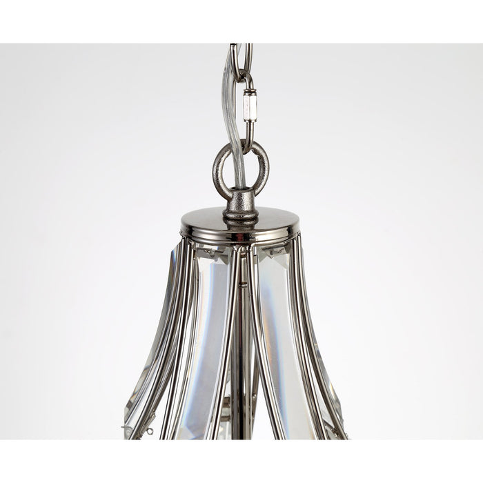 Nelson Lighting NL81399 Char Teardrop Pendant 1 Light Polished Nickel