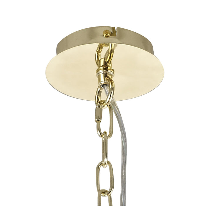 Nelson Lighting NL83759 Darling 7 Light Pendant/Semi Ceiling Polished Gold