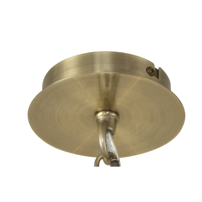 Nelson Lighting NL83769 Darling 7 Light Pendant/Semi Ceiling Antique Brass