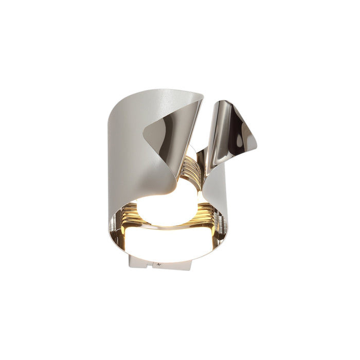 Nelson Lighting NL73669 Eurika Wall Lamp LED Sand White/Polished Chrome