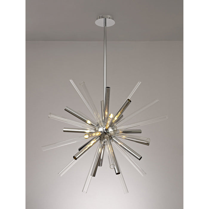 Nelson Lighting NL74029 Fabbio Pendant 16 Light Clear & Chrome/Polished Chrome