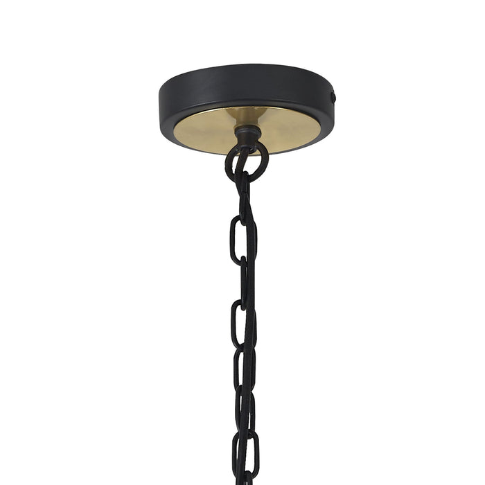 Nelson Lighting NL83249 Galaxy 6 Light Pendant Black/Gold