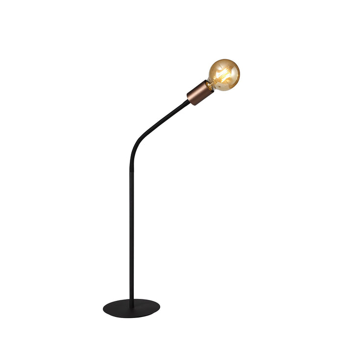 Nelson Lighting NL76489 Gino Flexible Table Lamp 1 Light Satin Black/Brushed Copper