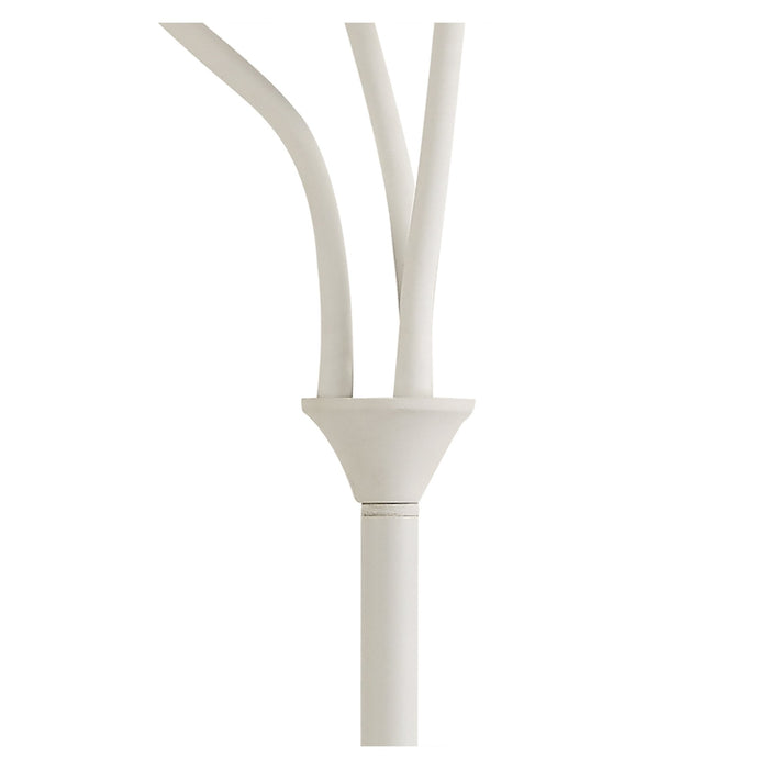 Nelson Lighting NL76569 Gino Flexible Floor Lamp 3 Light Satin White/Satin Nickel