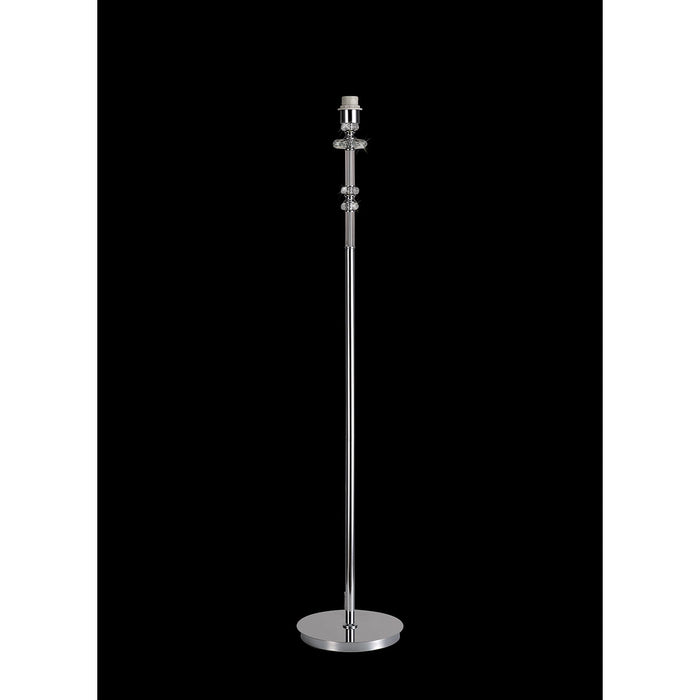 Nelson Lighting NL82589 Glastonbury Floor Lamp Polished Chrome/Clear Glass/Crystal