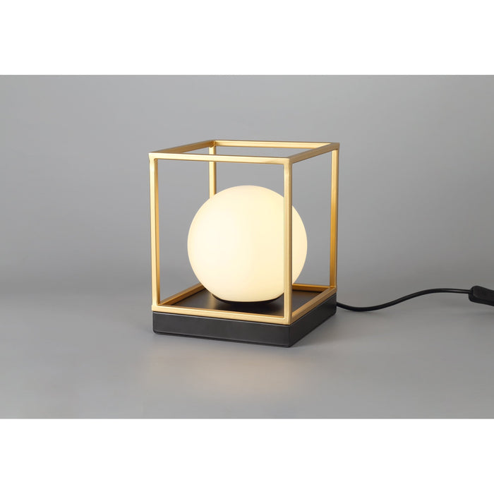 Nelson Lighting NL75669 Helma Table Lamp 1 Light Matt Black/Painted Gold