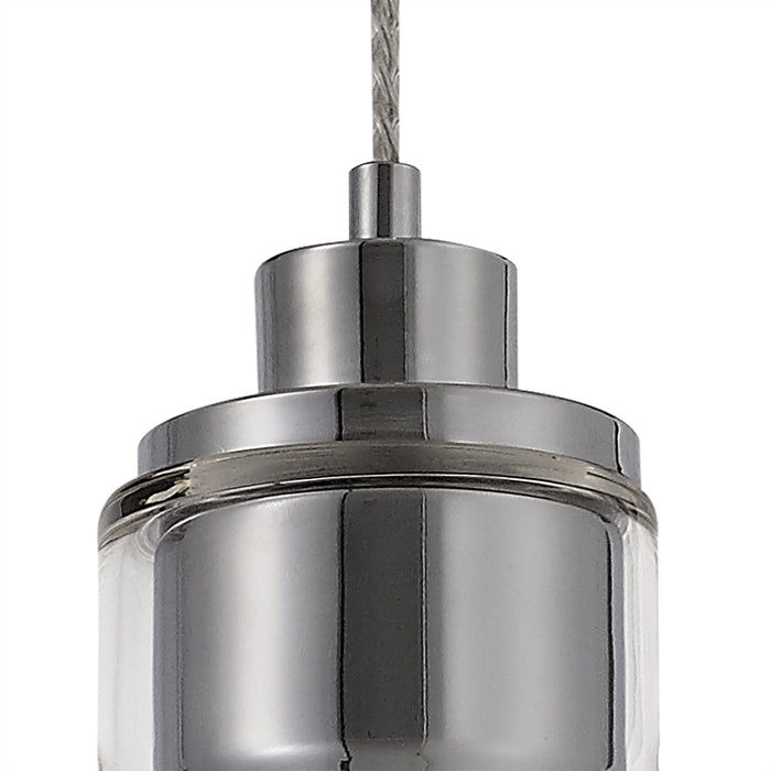 Nelson Lighting NL77719 Hoister Pendant 1 Light Polished Chrome/Clear Glass