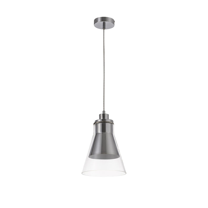 Nelson Lighting NL77719 Hoister Pendant 1 Light Polished Chrome/Clear Glass