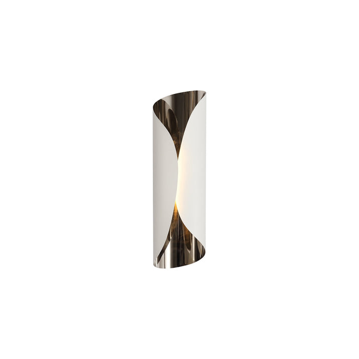 Nelson Lighting NL73709 India Wall Lamp LED Sand White/Polished Chrome