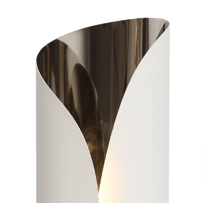 Nelson Lighting NL73709 India Wall Lamp LED Sand White/Polished Chrome