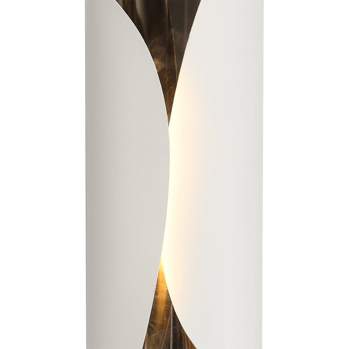 Nelson Lighting NL73709 India Wall Lamp LED Sand White/Polished Chrome