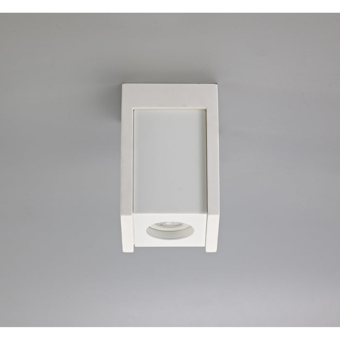 Nelson Lighting NLK01089 Inigo 1 Light Ceiling White Paintable Gypsum With Matt White Cover