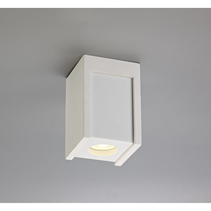 Nelson Lighting NLK01089 Inigo 1 Light Ceiling White Paintable Gypsum With Matt White Cover