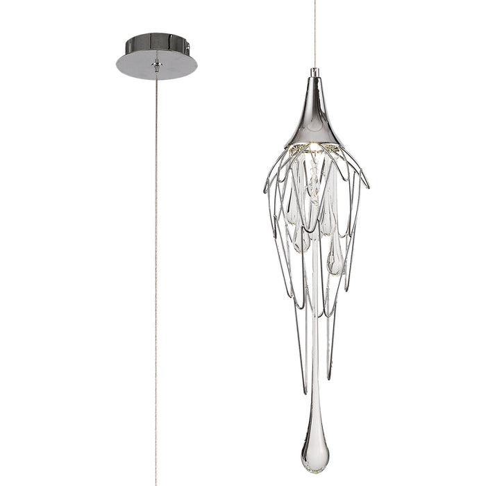 Nelson Lighting NL78559 Istan Pendant 1 Light Polished Chrome