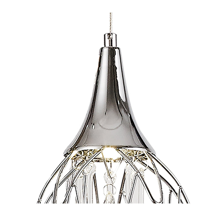 Nelson Lighting NL78559 Istan Pendant 1 Light Polished Chrome