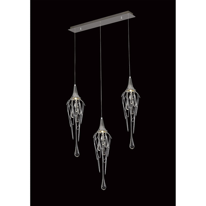 Nelson Lighting NL78599 Istan Linear Pendant Bar 3 Light Polished Chrome