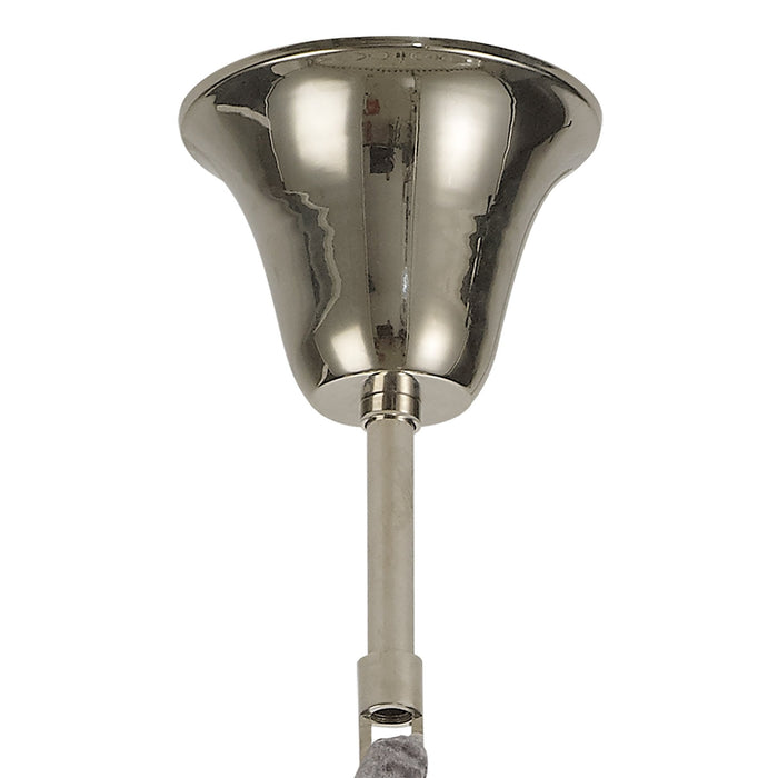 Nelson Lighting NL82379 Kobra Pendant Round 4 Light Polished Nickel/Clear Glass