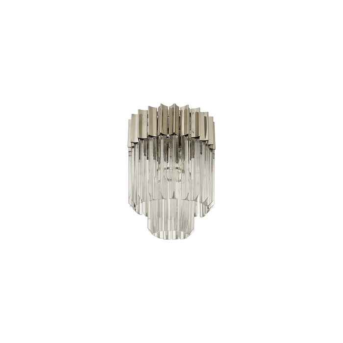 Nelson Lighting NL82409 Kobra Ceiling Round 3 Light Polished Nickel/Clear Glass