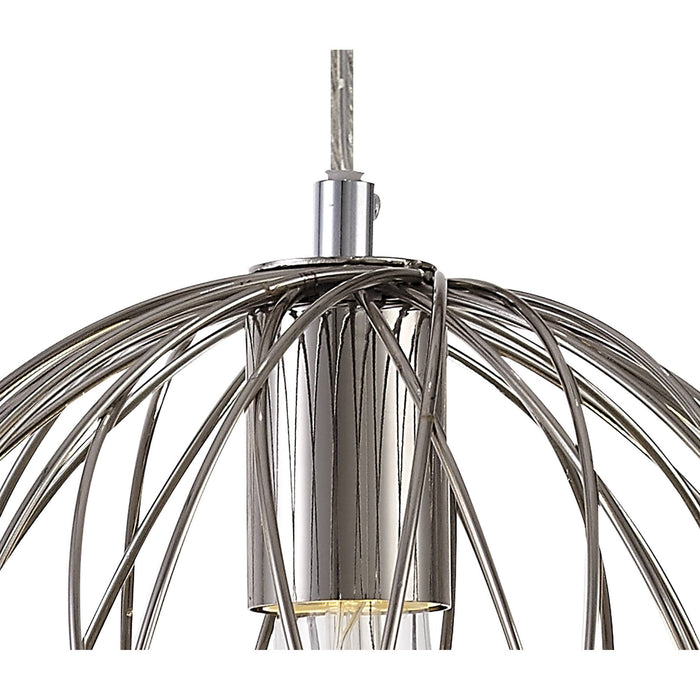 Nelson Lighting NL71379 Linus Sphere Pendant 1 Light Polished Nickel