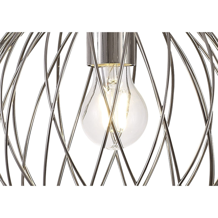 Nelson Lighting NL71379 Linus Sphere Pendant 1 Light Polished Nickel