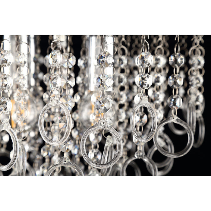 Nelson Lighting NL81329 Loopy Ceiling 6 Light Polished Chrome/Crystal