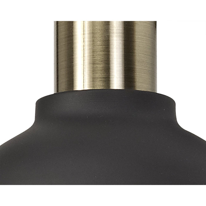 Nelson Lighting NL78419 Lottie Outdoor Wall Lamp 1 Light Matt Black/Brushed Bronze