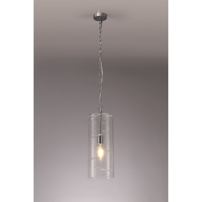 Nelson Lighting NL75689 Lucy Pendant 1 Light Polished Chrome/Clear