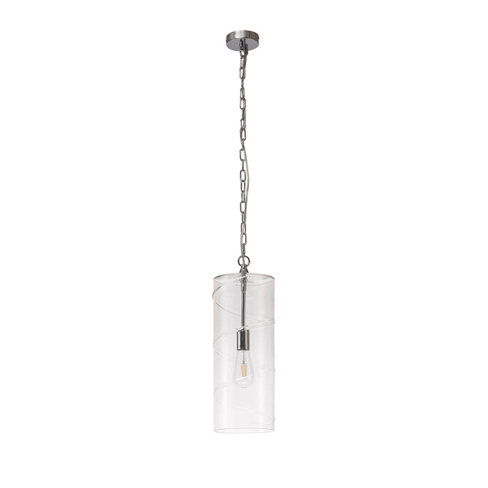 Nelson Lighting NL75689 Lucy Pendant 1 Light Polished Chrome/Clear