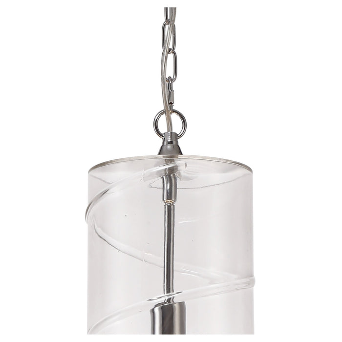 Nelson Lighting NL75689 Lucy Pendant 1 Light Polished Chrome/Clear