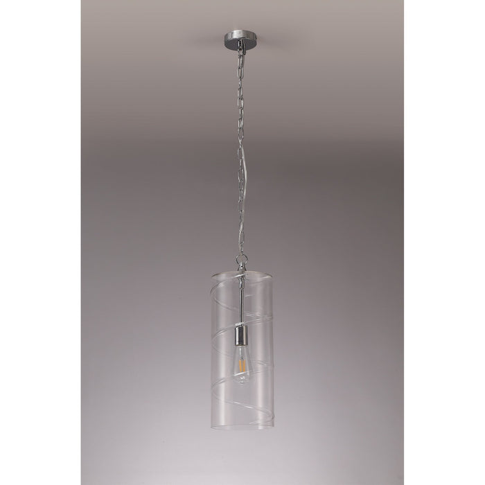 Nelson Lighting NL75689 Lucy Pendant 1 Light Polished Chrome/Clear