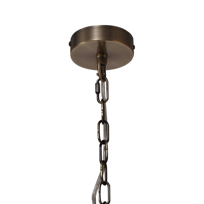 Nelson Lighting NL75699 Lucy Pendant 1 Light Antique Brass/Amber