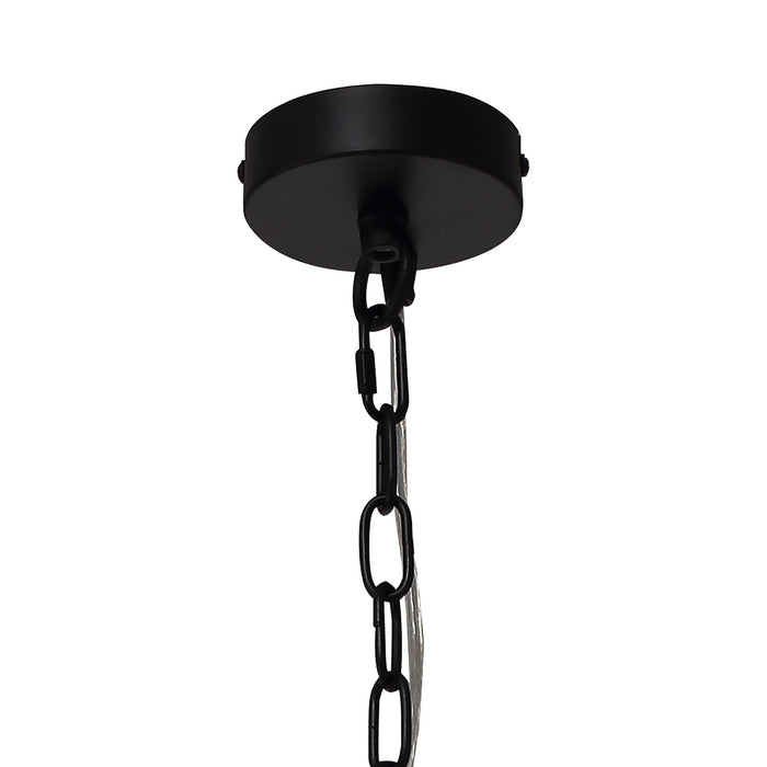 Nelson Lighting NL75709 Lucy Pendant 1 Light Matt Black/Smoked