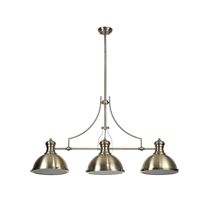 Nelson Lighting NL71049 Louis Pendant 3 Light Antique Brass