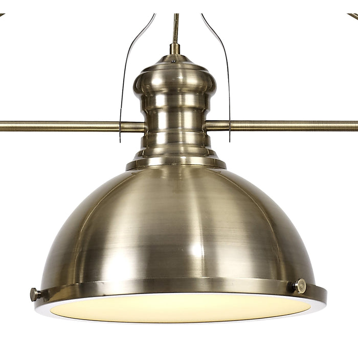 Nelson Lighting NL71049 Louis Pendant 3 Light Antique Brass