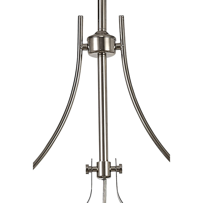 Nelson Lighting NL71059 Louis Pendant 3 Light Polished Nickel