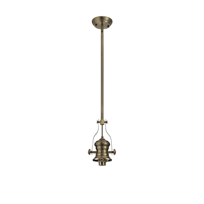 Nelson Lighting NL81219 Louis Frame Only Pendant 1 Light Antique Brass