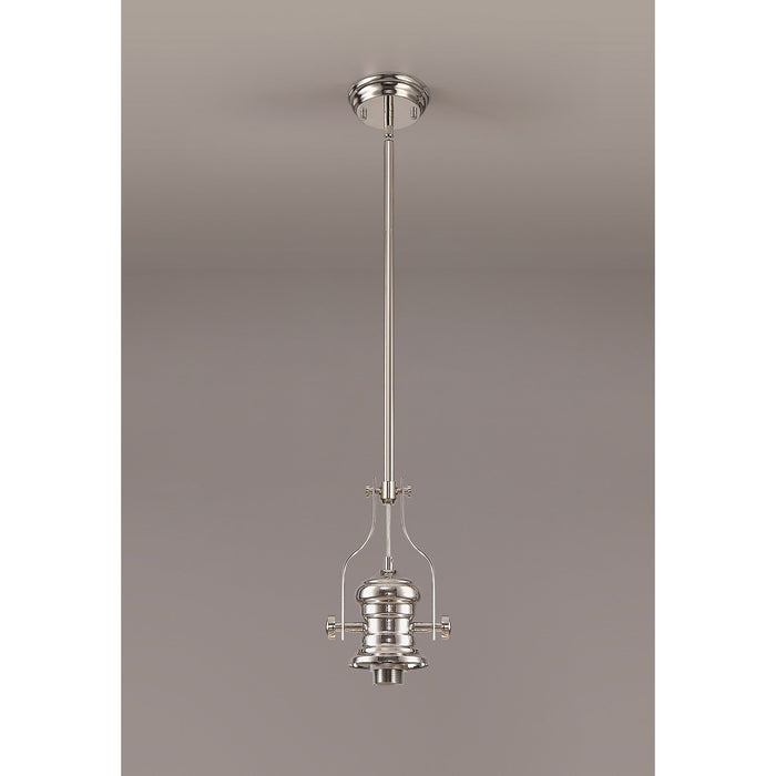 Nelson Lighting NL81229 Louis Frame Only Pendant 1 Light Polished Nickel