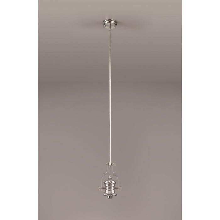 Nelson Lighting NL81229 Louis Frame Only Pendant 1 Light Polished Nickel