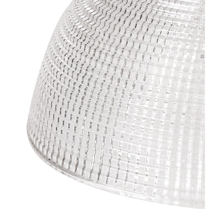 Nelson Lighting NL81269 Louis Round 30cm Prismatic Effect Clear Glass Lampshade