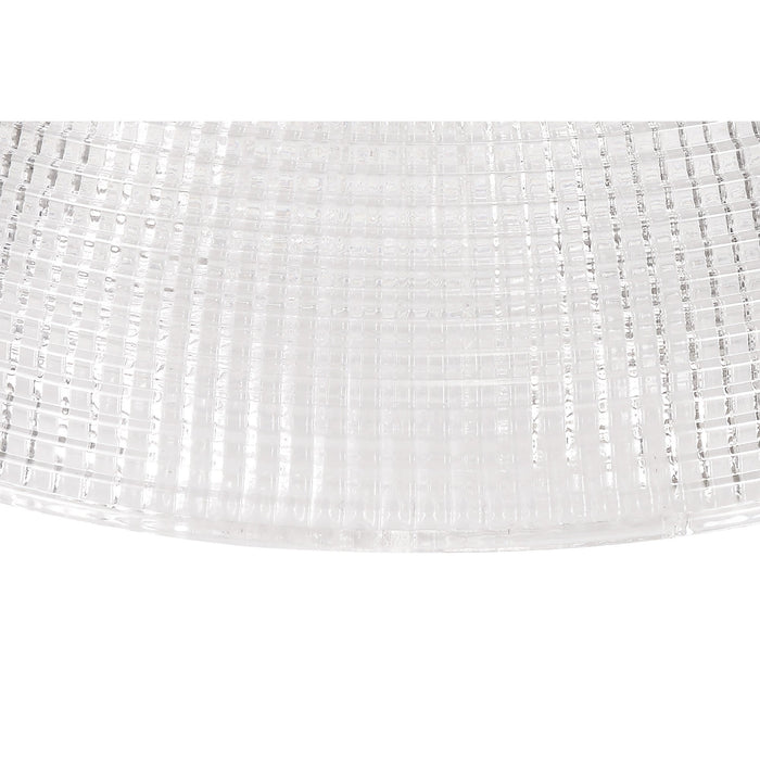 Nelson Lighting NL81269 Louis Round 30cm Prismatic Effect Clear Glass Lampshade