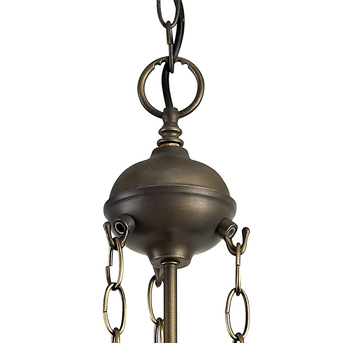 Nelson Lighting NL72939 Major Up Lighter Suspension Kit 3 Light Aged Antique Brass