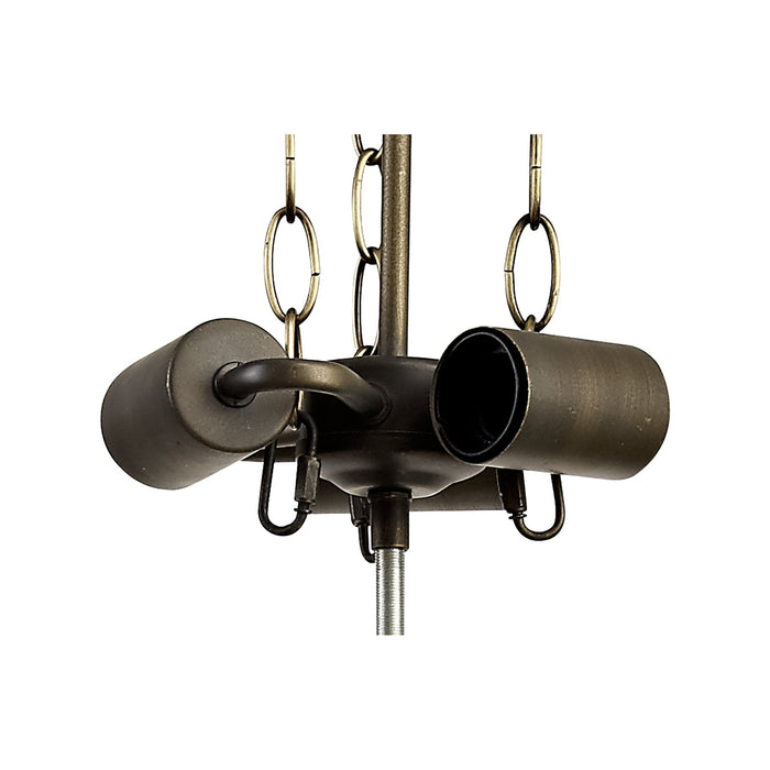 Nelson Lighting NL72939 Major Up Lighter Suspension Kit 3 Light Aged Antique Brass