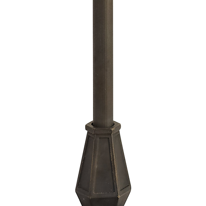 Nelson Lighting NL72949 Major Octagonal Floor Lamp 2 Light Aged Antique Brass