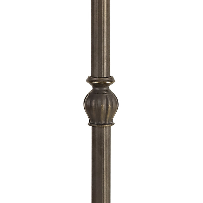 Nelson Lighting NL72959 Major Leaf Design Floor Lamp 2 Light Aged Antique Brass