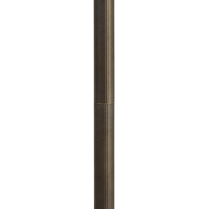 Nelson Lighting NL72969 Major Stepped Design Floor Lamp 2 Light Aged Antique Brass